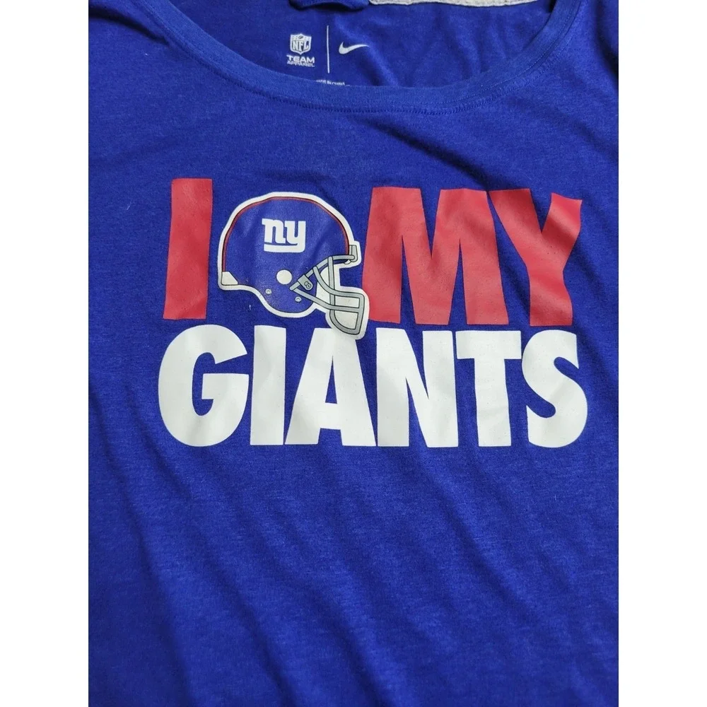 NIKE NFL Team Apparel New York Giants Blue Short Sleeve T-Shirt Women's M